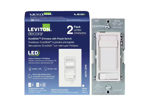Leviton sureslide 66741 2pw - sureslide, 66741-2pw